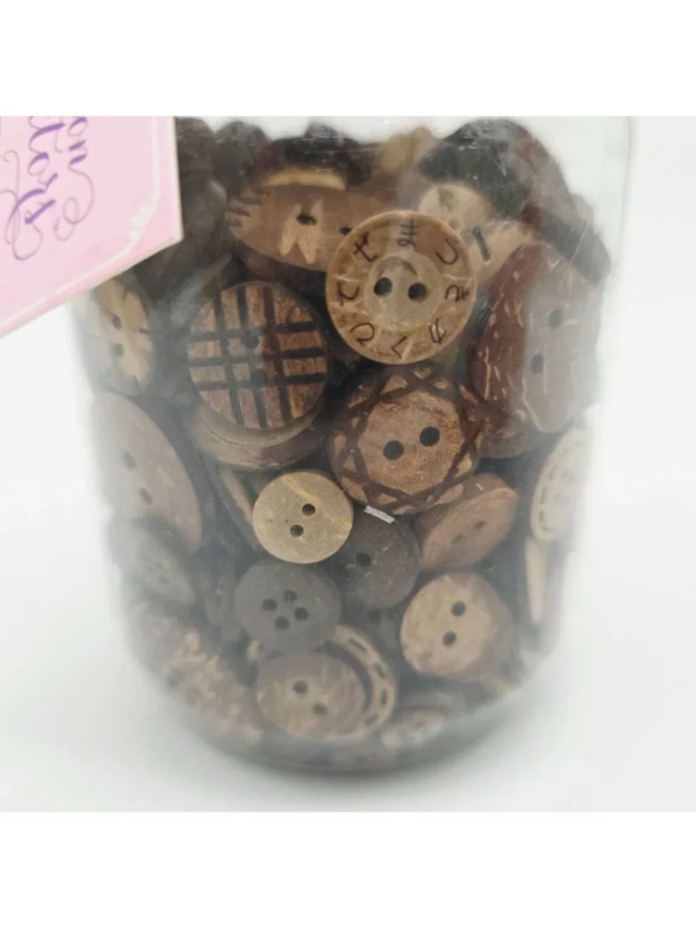 Assorted Coconut Wood Buttons For Crafting Sewing Or DIY Projects - Picture 5 of 8